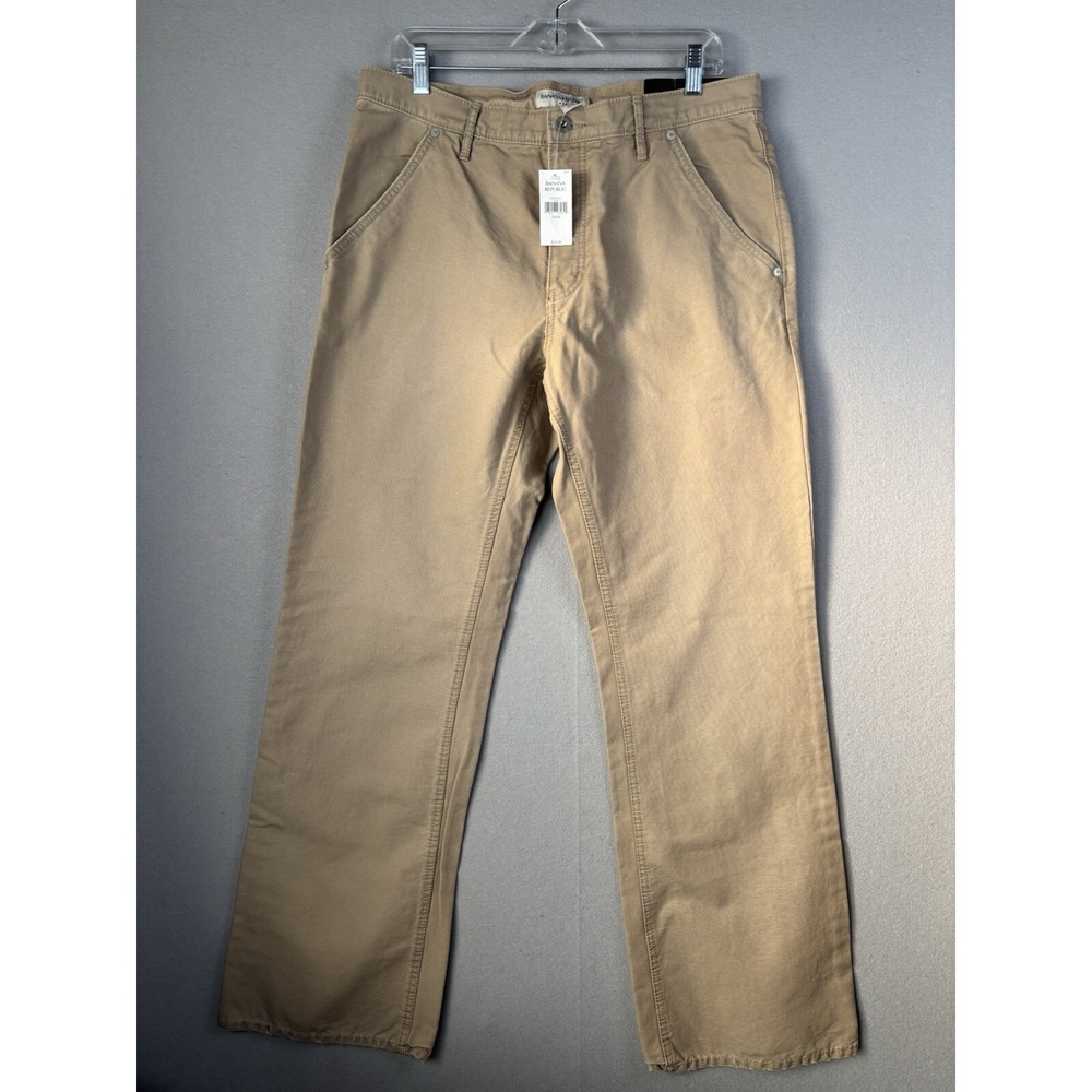 Banana Republic Pants Men's 35x34 Beige Khaki Distressed Straight Y2K 3896